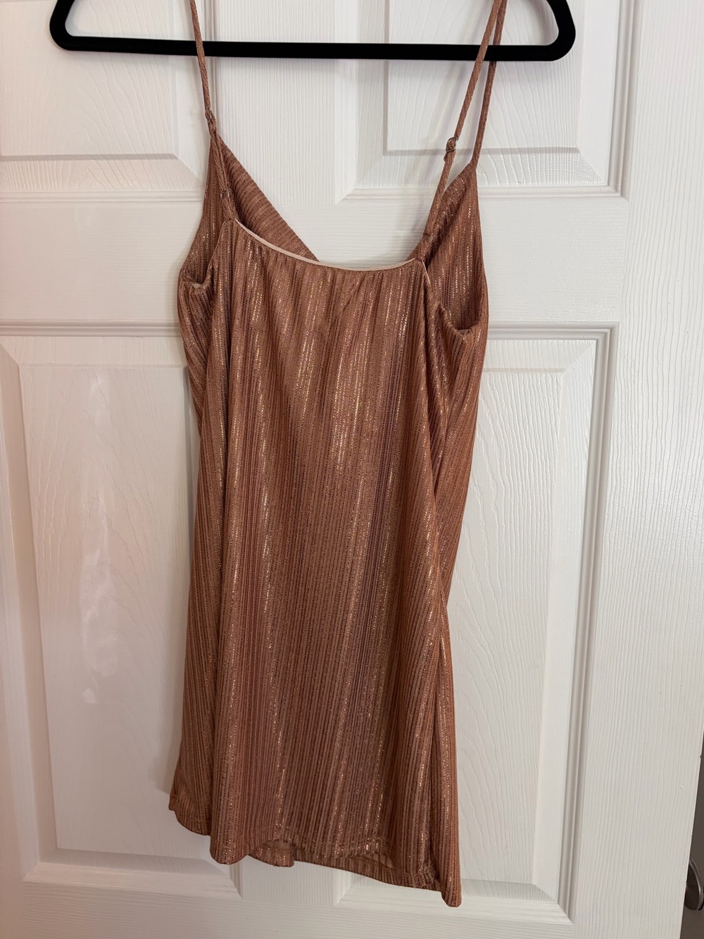 Metallic Gold Cowl Neck Slip Dress - Women - Picture 3 of 4
